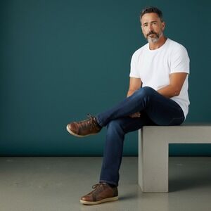 FootJoy FJ Contour Casual Mens Leather Brown Lace Up Sneakers Shoes 10.5‎ Wide